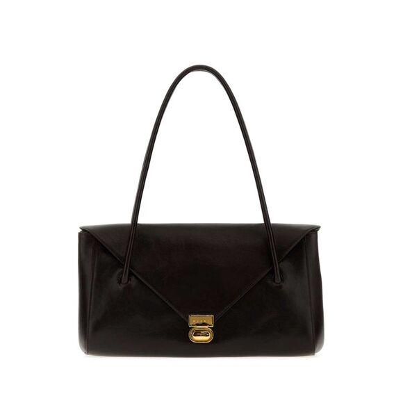 MARNI Handbags - Marni Women Dark Brown Leather E/W Shoulder Bag